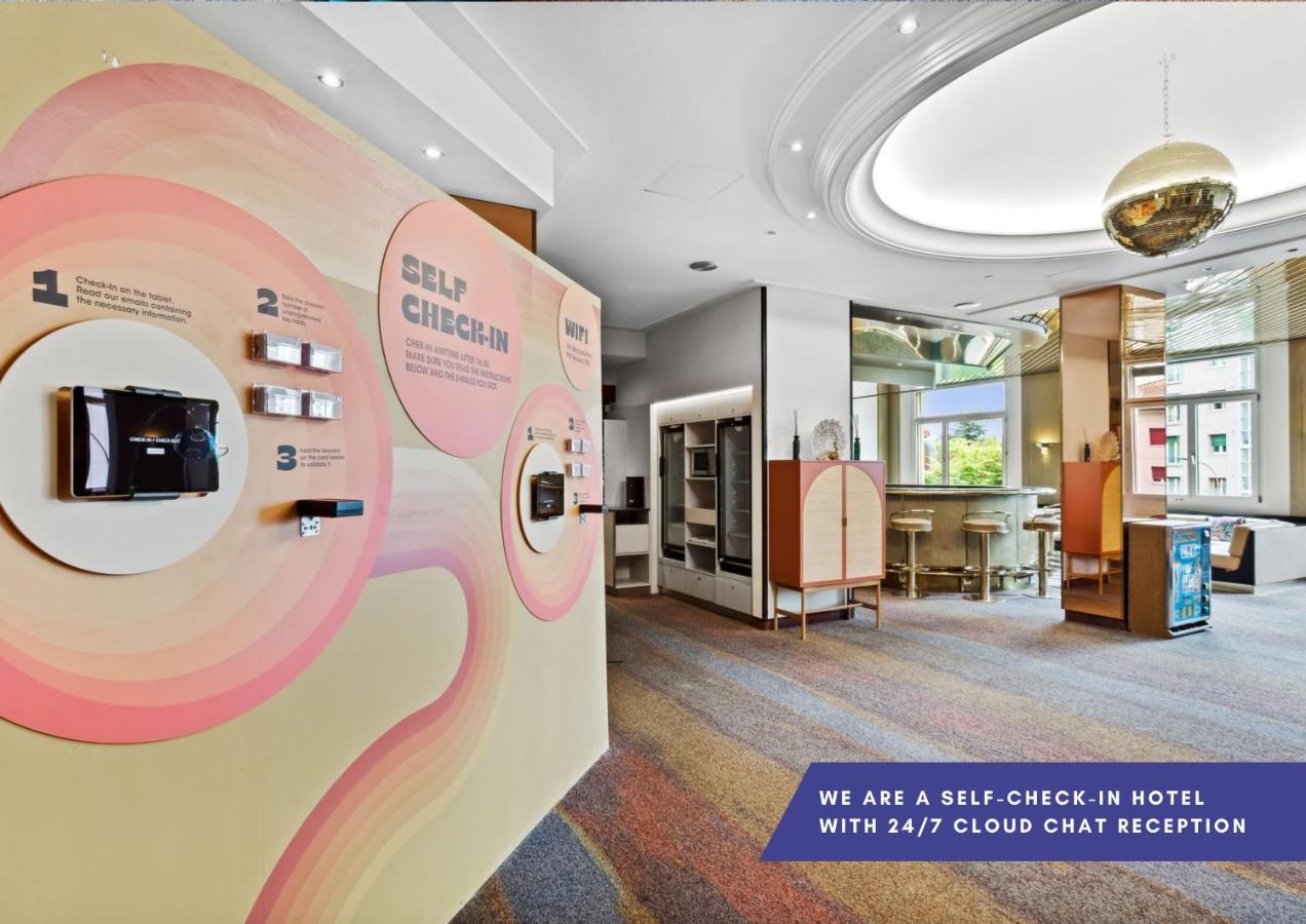 Becozy Au Parc Retro Edition Self-Check-In Rooms & Studios Fribourg Exteriör bild