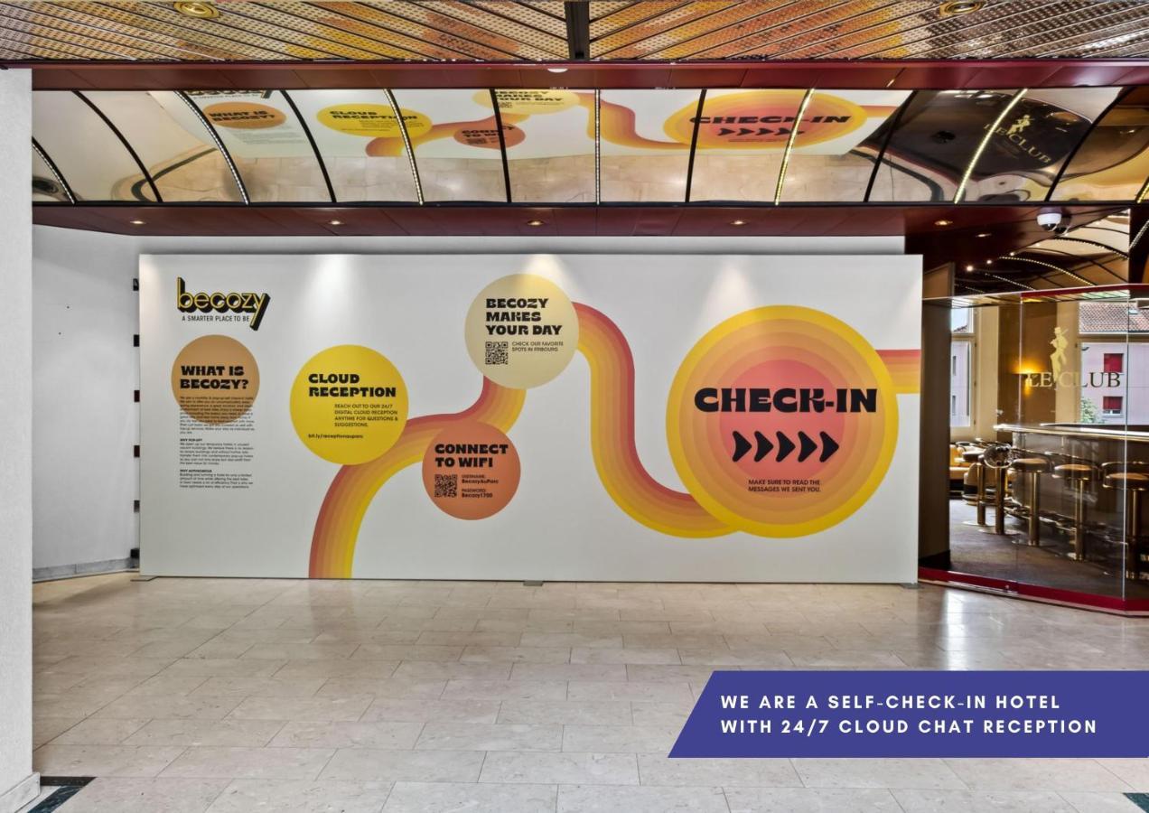 Becozy Au Parc Retro Edition Self-Check-In Rooms & Studios Fribourg Exteriör bild